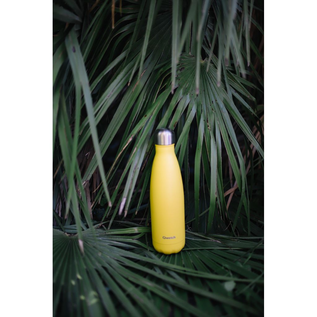 Bouteille isotherme inox Pop Jaune 1L - Visuel 1